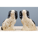 Staffordshire Black Dog with Flower Basket-Pair L8006-BK
