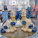 Staffordshire Dog with Flower Basket-Pair L8006-BL