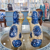 Staffordshire Dog with Flower Basket-Pair L8006-BL