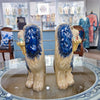 Staffordshire Dog with Flower Basket-Pair L8006-BL