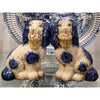 Staffordshire Dog with Flower Basket-Pair L8006-BL