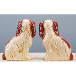 Staffordshire Dog with Flower Basket-Pair L8006-OR