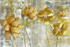 Large Golden Flowers Wall Art