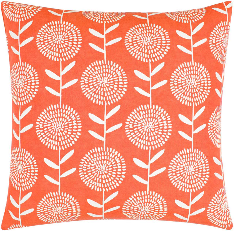 Mining Bright Orange Pillow Cover