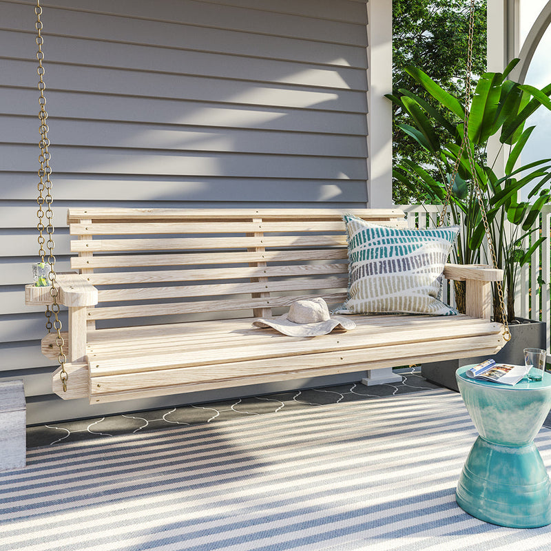 Porchgate Amish Heavy Duty 700 Lb Roll Comfort Treated Porch Swing