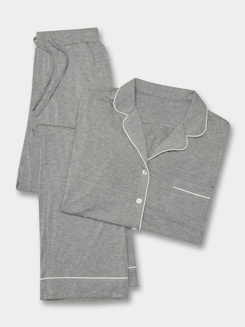 Women's Stretch-Knit Long Sleeve Bamboo Pajama Set