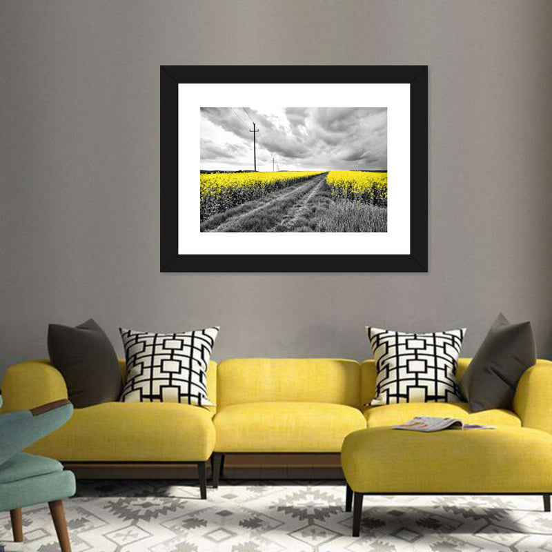 Pop Yellow Flower Field Wall Art
