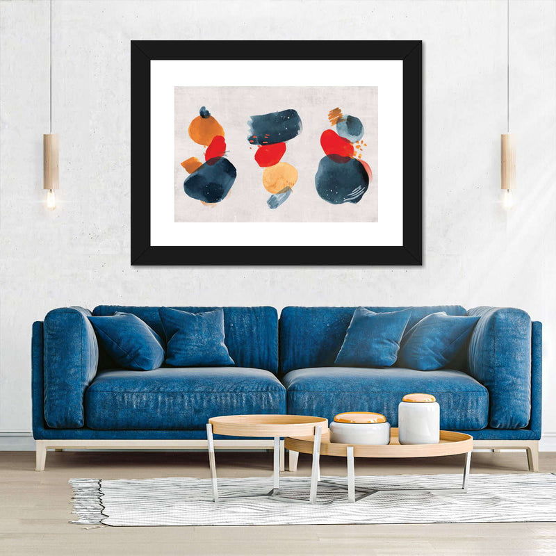 Watercolor Blotches Canvas Set Wall Art