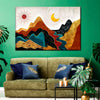 Textured Mountain Landscape Abstract Wall Art