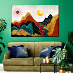 Textured Mountain Landscape Abstract Wall Art