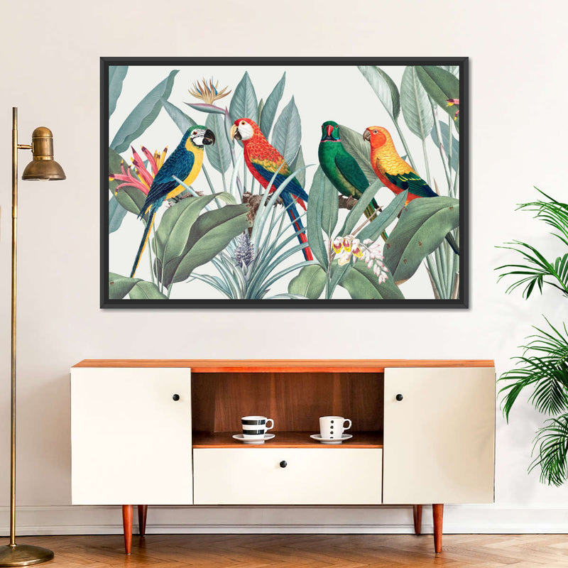 Tropical Safari Parrots Wall Art