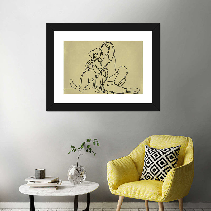 Woman Loving Dog Wall Art