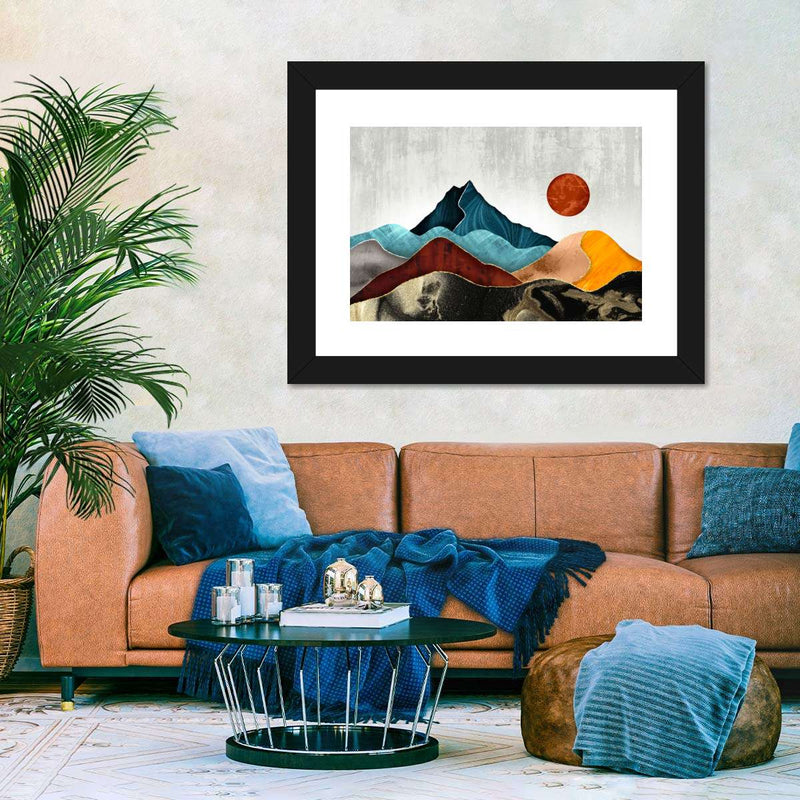 Sunset Over Mountains Wall Art