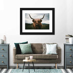 Open Field Highland Cow Wall Art