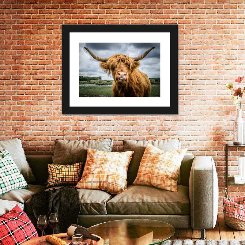 Silly Highland Cow Wall Art