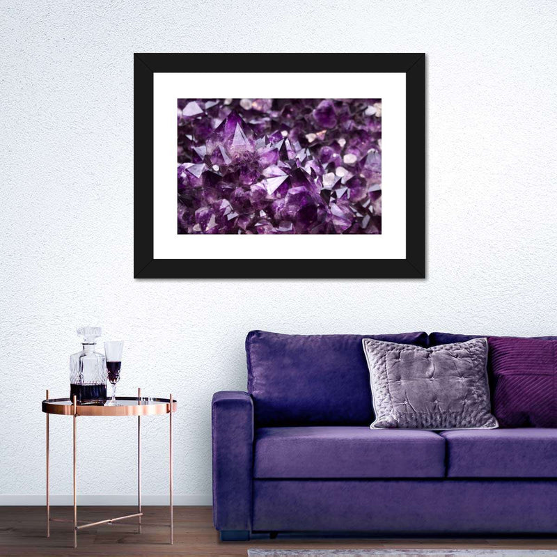 Purple Amethyst Geode Wall Art