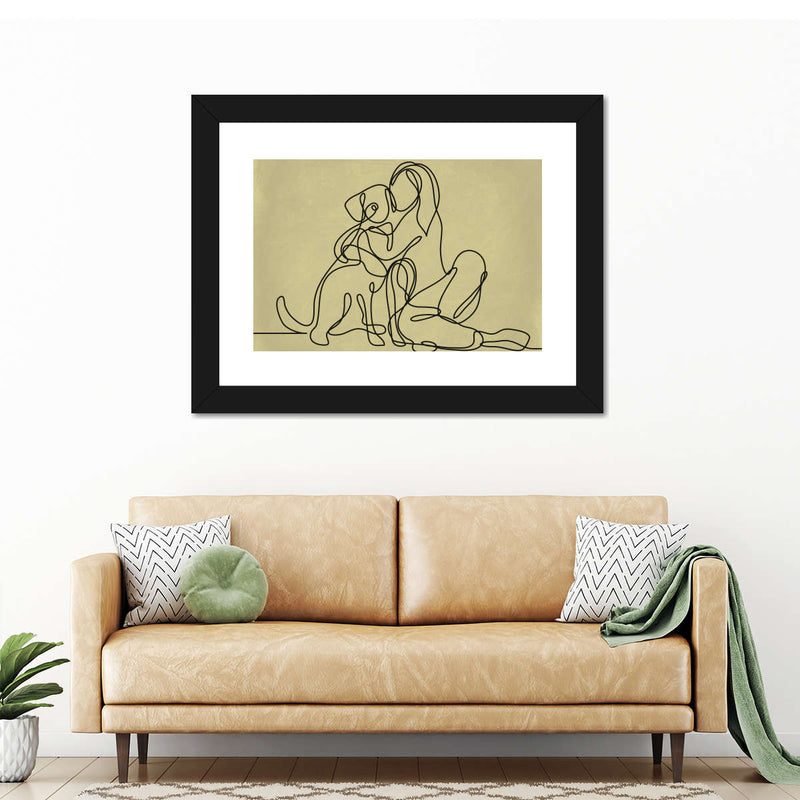 Woman Loving Dog Wall Art