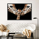 Happy Giraffe Family Wall Art