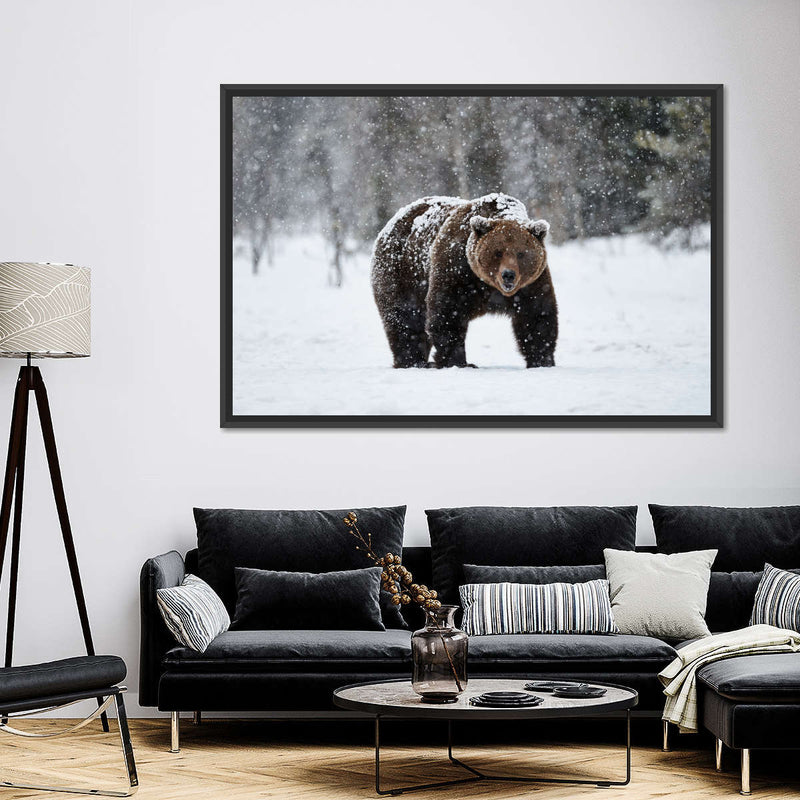 Winter Grizzly Bear Wall Art