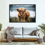 Lakeside Highland Cow Wall Art