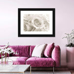 Pure White Roses Wall Art
