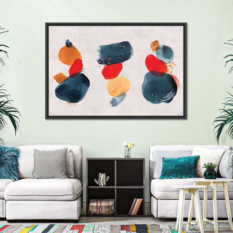 Watercolor Blotches Canvas Set Wall Art