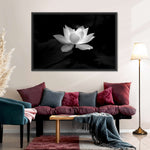Lotus Flower Monochrome Wall Art