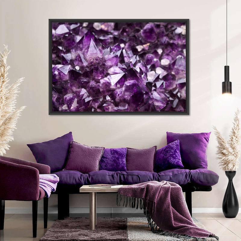 Purple Amethyst Geode Wall Art