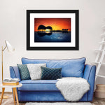 Guitar Sunset Wall Art