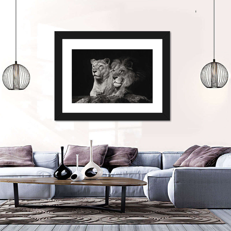 Lion And Lioness Mates Wall Art