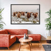 Winter Highland Cows Wall Art
