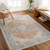 Emke Rust Washable Area Rug