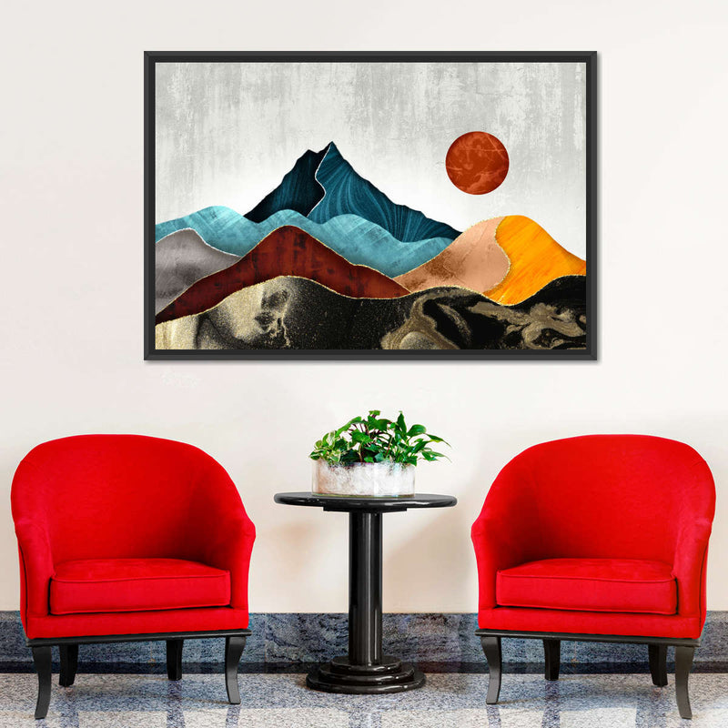 Sunset Over Mountains Wall Art