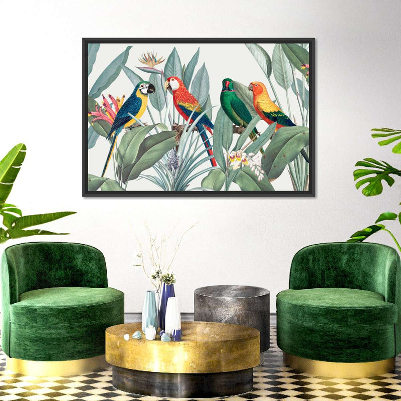 Tropical Safari Parrots Wall Art
