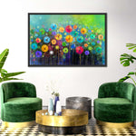 Rainbow Flowers Wall Art