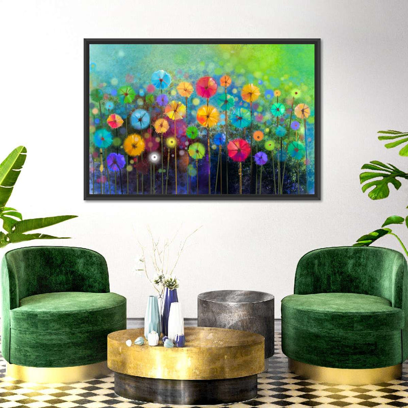 Rainbow Flowers Wall Art
