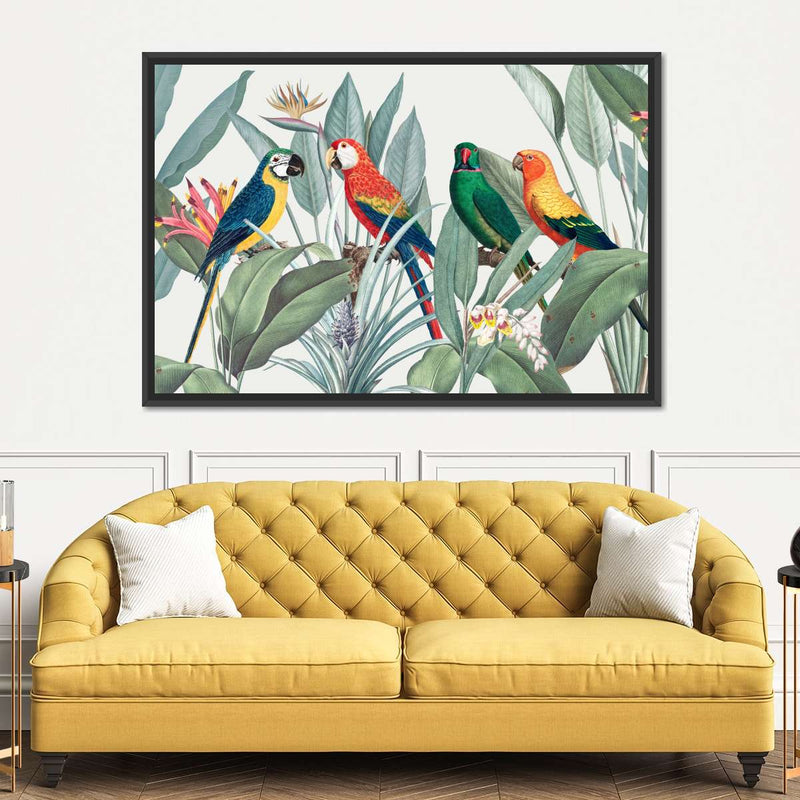 Tropical Safari Parrots Wall Art