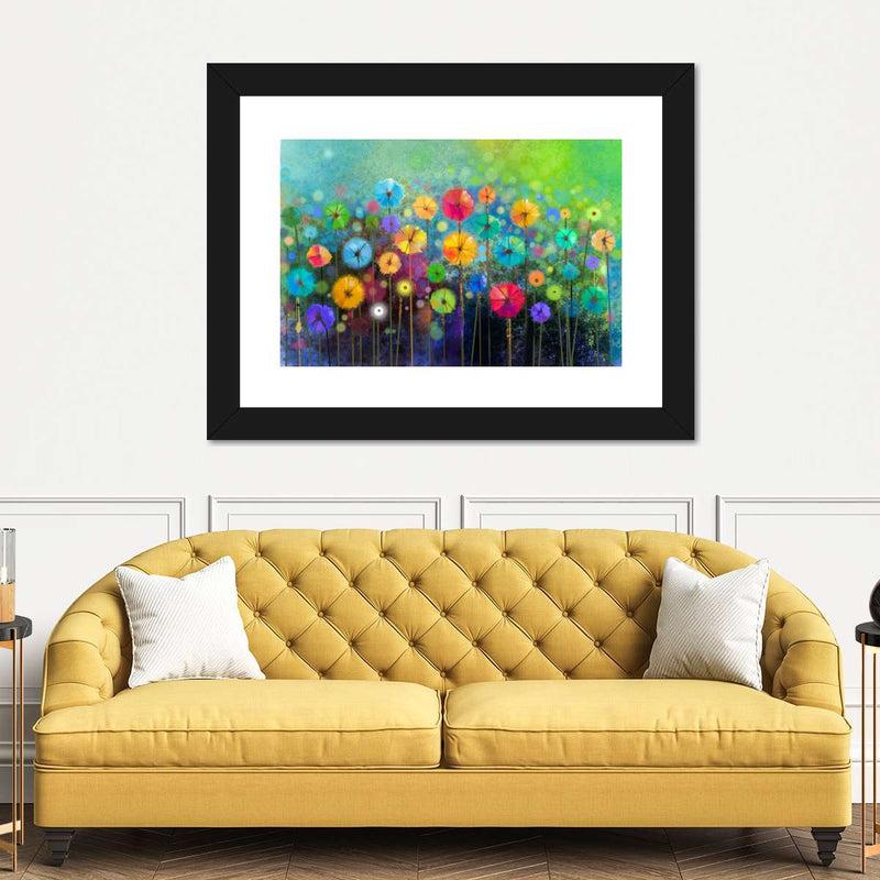 Rainbow Flowers Wall Art