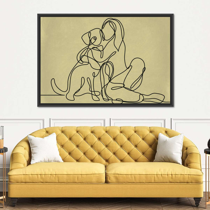 Woman Loving Dog Wall Art