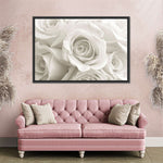Pure White Roses Wall Art