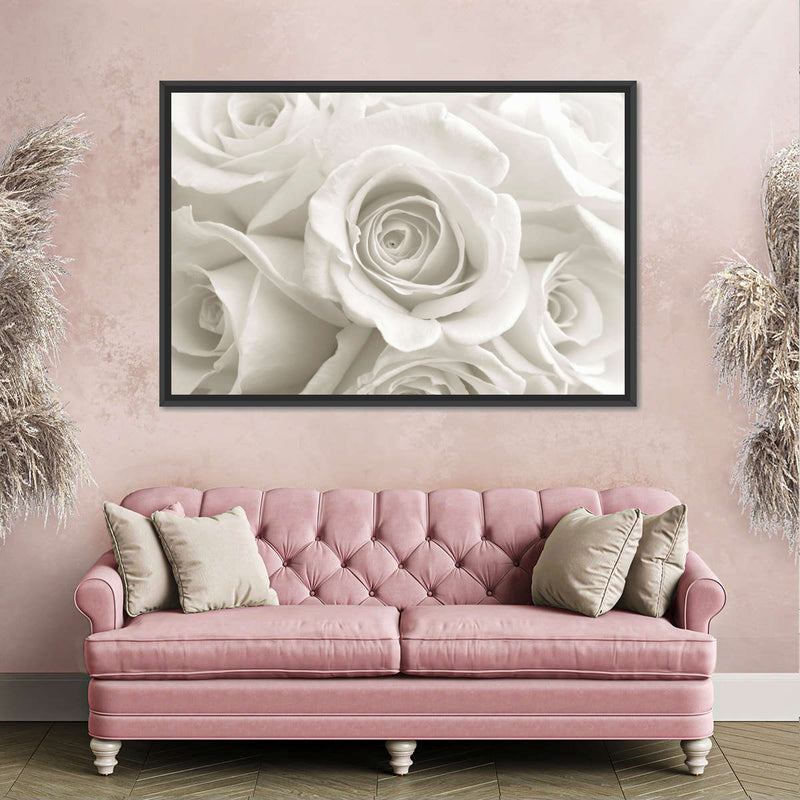 Pure White Roses Wall Art