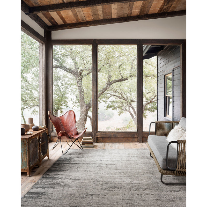 Amara Silver/Dark Grey Hand-Knotted Rug