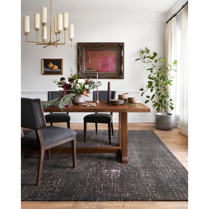 Atlas Black / Bark Hand-Knotted Rug