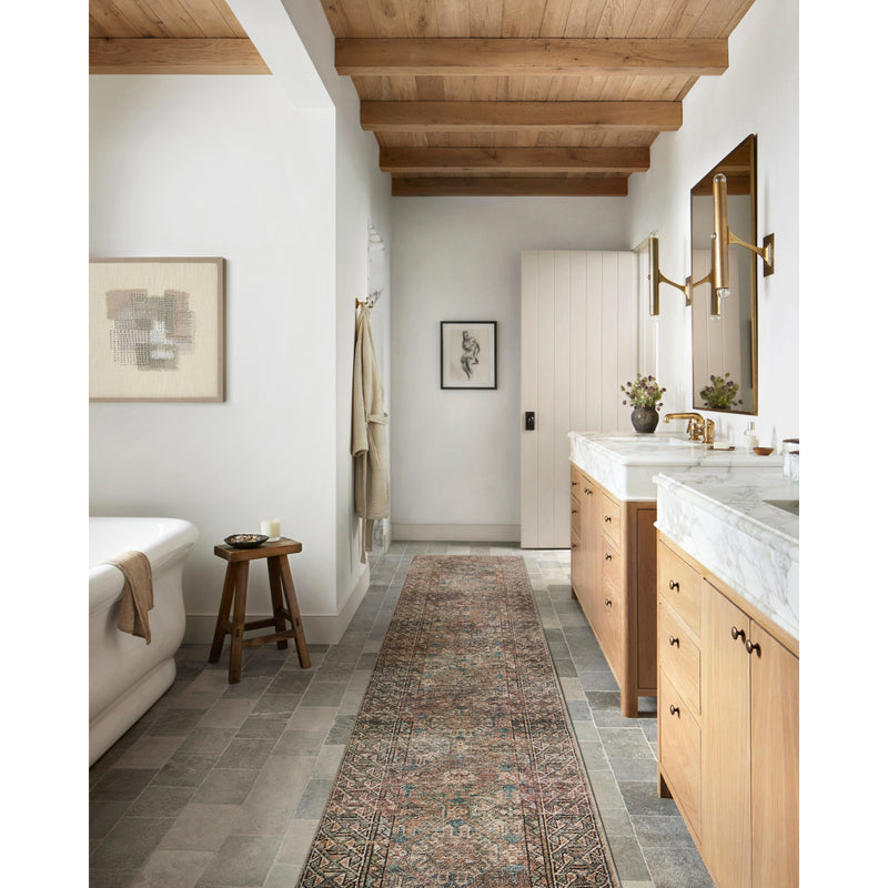 Billie Amber Lewis x Loloi Aqua / Rust Rug