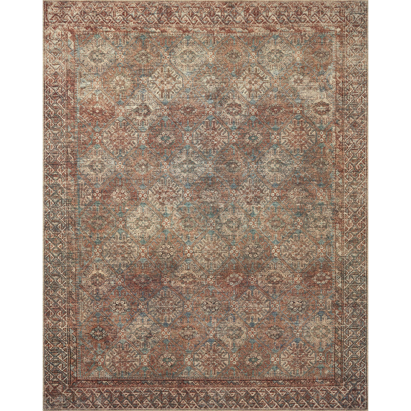 Billie Amber Lewis x Loloi Aqua / Rust Rug