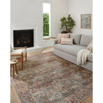 Billie Amber Lewis x Loloi Aqua / Rust Rug