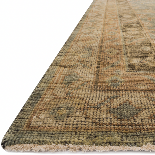 Heirloom Aqua / Terracotta Hand-Knotted Rug