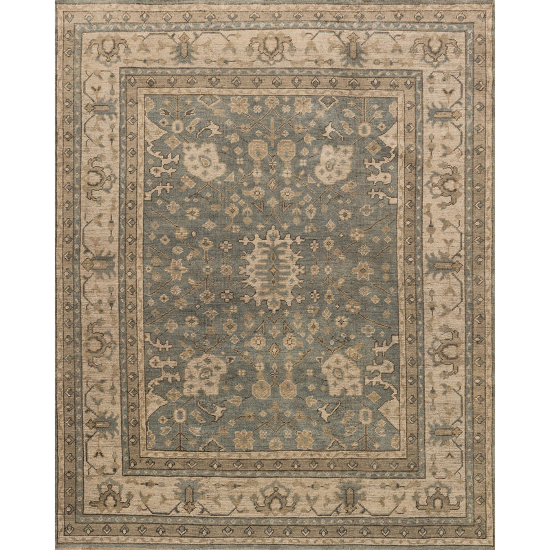 Heirloom Aqua / Stone Hand-Knotted Rug