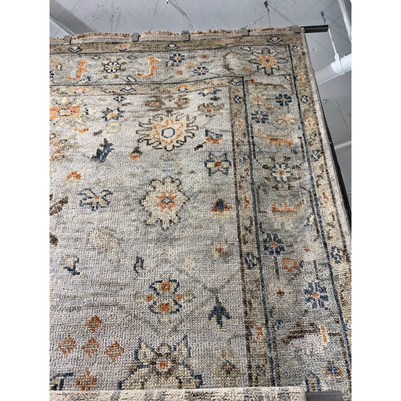 Helena Beige / Rust Hand-Knotted Rug