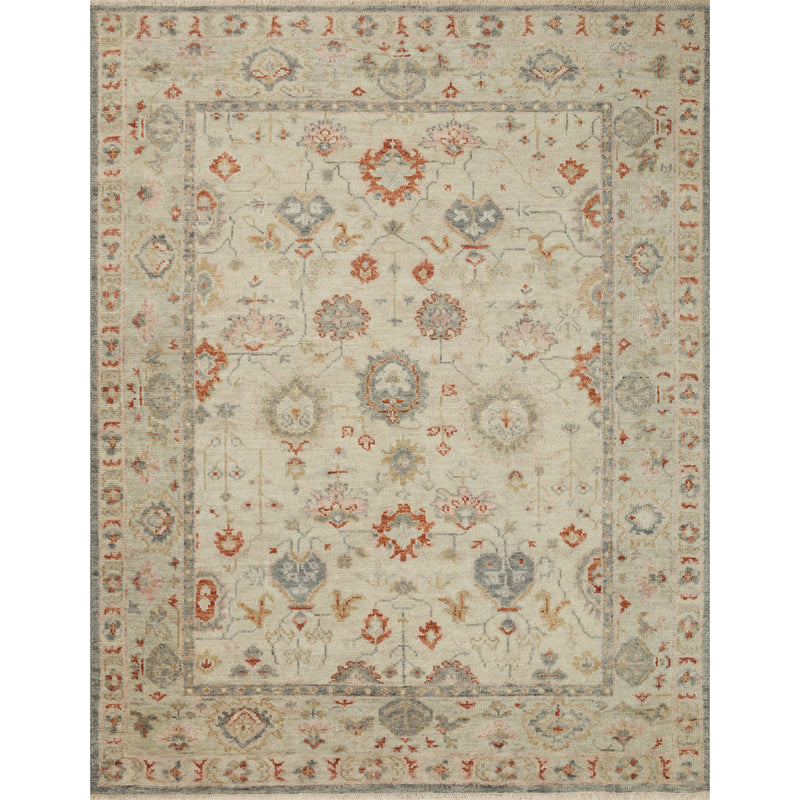 Helena Beige / Rust Hand-Knotted Rug